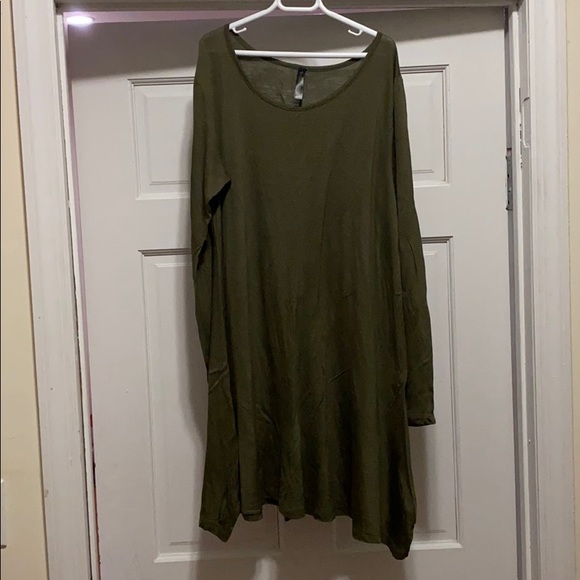 ViV collection olive green long leave shirt - Picture 1 of 3